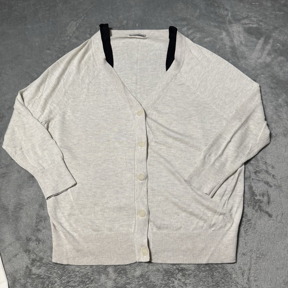 Babaton Aritzia Modal Silk Blend Cardigan‎ With Straps Size Small in Ivory
